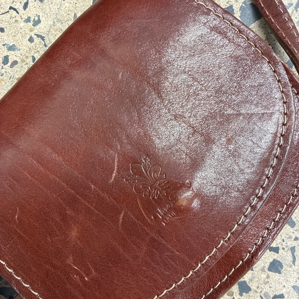 Vera Pelle Italian Brown Leather women’s small bag